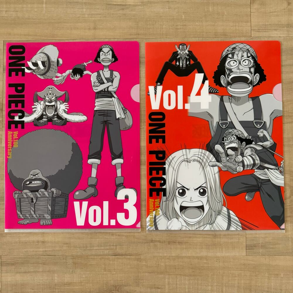 2 One Piece 100th Anniversary Ichiban Kuji Visual Art Sheet Clear File Poster